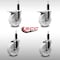 Service Caster 5'' SS Nylon Swivel 1'' Expanding Stem Caster Set 2 Total Lock Brakes, 4PK SCC-SSEXTTL20S514-NYS-2-S-2-1 - alternate 2